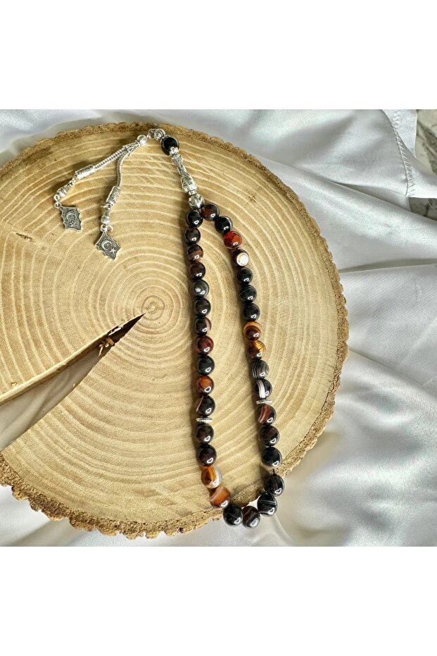 10Mm.Brown Agate Natural Stone Rosary