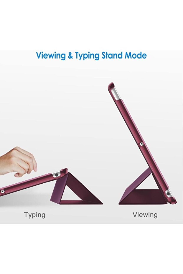 Apple iPad 5. Nesil 6. Nesil 9.7 Uyumlu Kılıf PU Deri Smart Standlı Case A1822 A1823 A1893 A1954 - 4