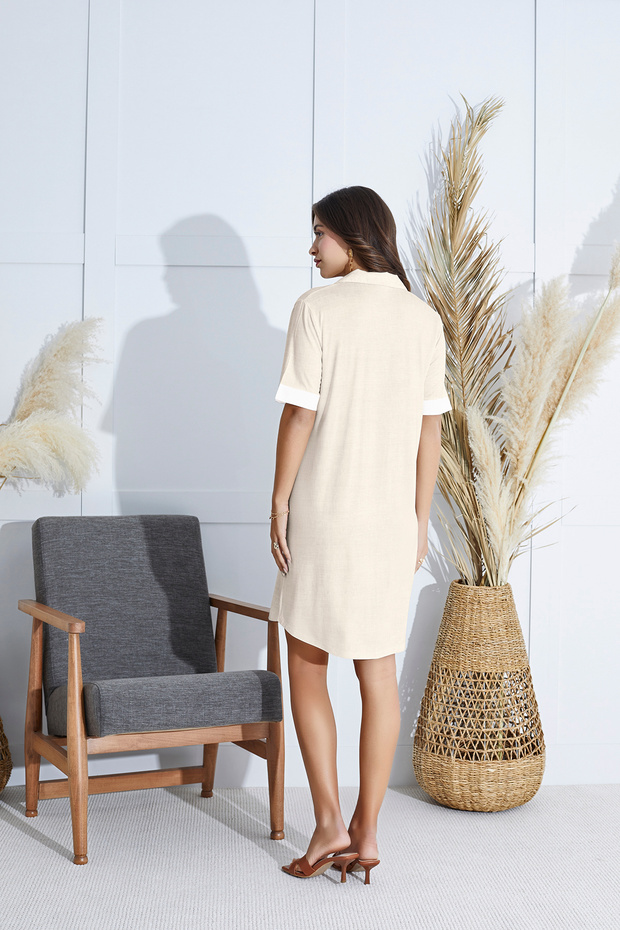 15812 Model Buttoned Embroidered Tunic - 2