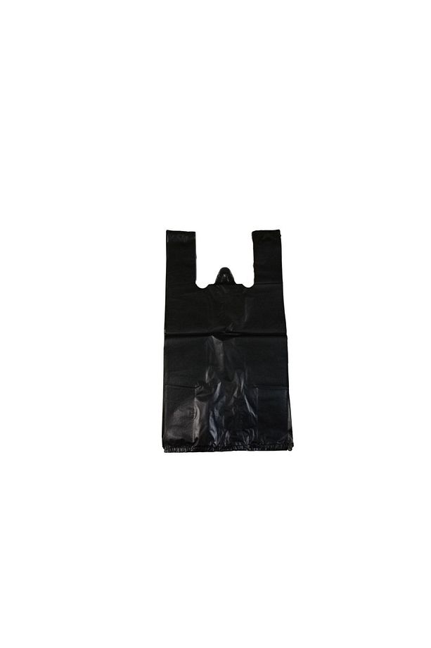 Kalın Siyah Poşet Orta Boy 1 Kg Hışır Atlet Poşet Market Manav Poşeti Çöp Poşeti - 5