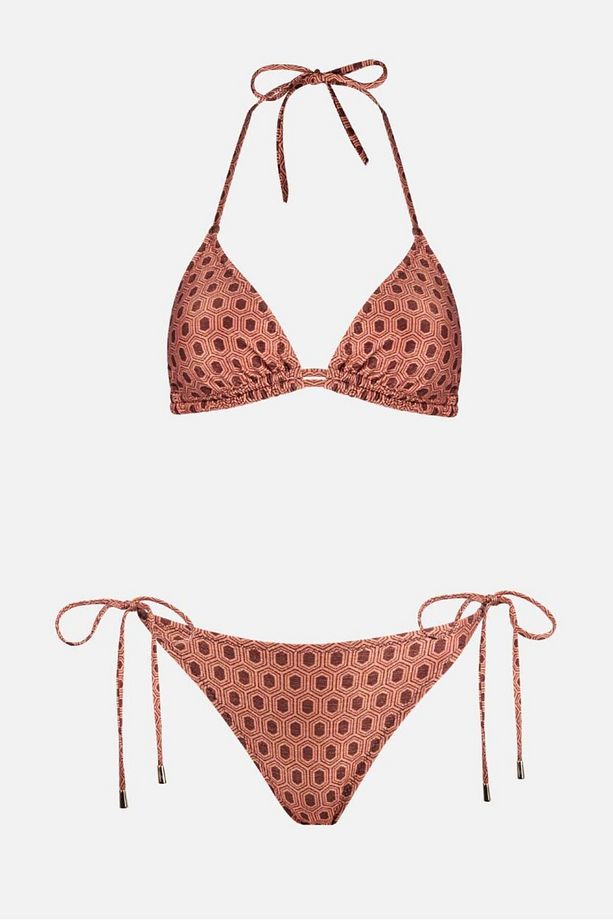 4609 Bronz Simli Bikini Takımı - 5