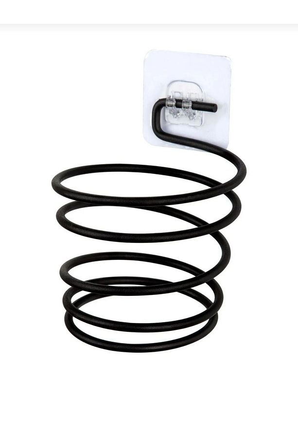 Siyah Kare Fön Makinesi Askısı Saç Kurutma Makinesi Tutacağı Yapışkanlı - 3