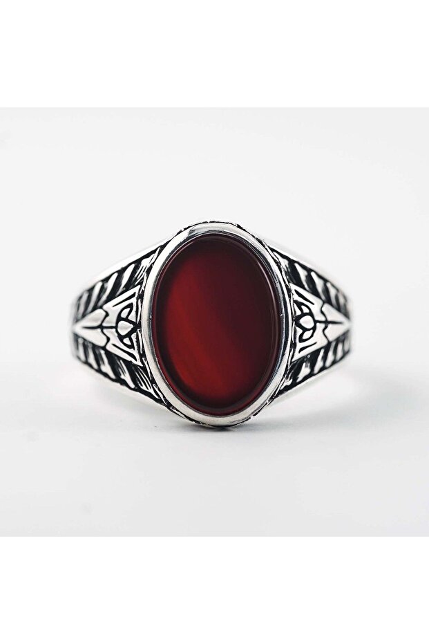 Silver 925 Agate Stone Ring - 4