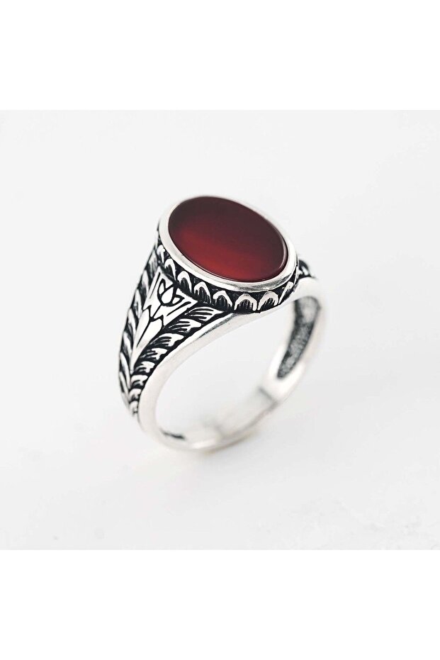 Silver 925 Agate Stone Ring - 2