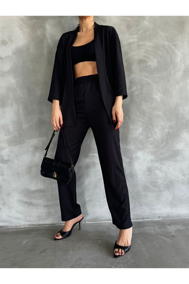 Women's Burumuk Fabric Summer Kimono Set