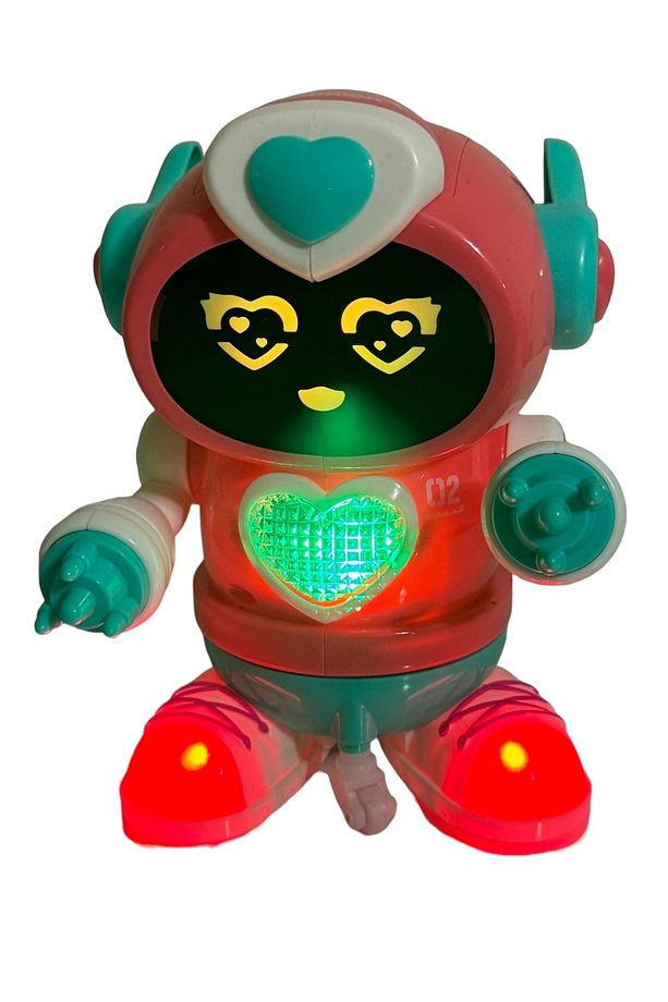 Robot Çarp Dön Sesli Işıklı 5 fonksiyonlu 15cm Pembe Renk DANCEROBOT - 4