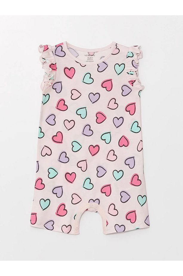 LCW baby Bisiklet Yaka Kız Bebek Tulum 2'li - 4