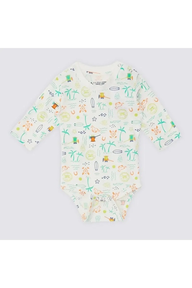 U.S. Polo Asnn. Usb1174-B Licensed Long Sleeve Unisex Baby Bodysuit
