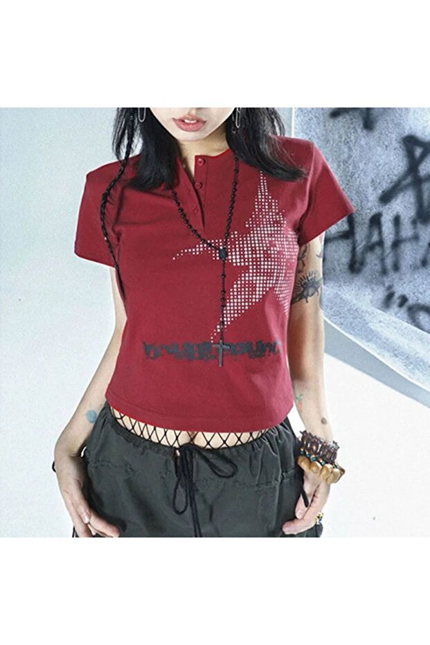 جسم نصف أساسي بطبعة نجمة حمراء - 1