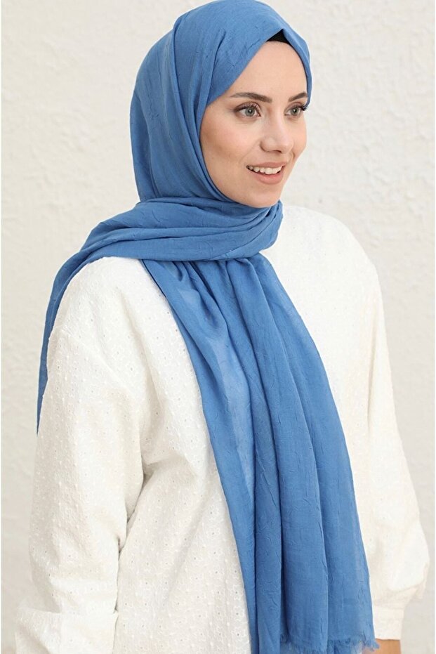 Bambu Kraş Şal-indigo - 2