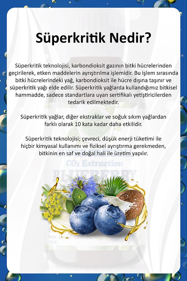 Yaban Mersini Süperkritik Mix Yağı 100 ml (BLUEBERRY SUPERCRİTİCAL MİX OİL) - 6