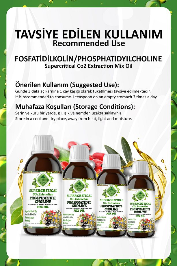 Fosfatidilkolin Süperkritik Mix Yağı 100 ml (PHOSPHATİDYLCHOLİNE SUPERCRİTİCAL MİX OİL) - 5
