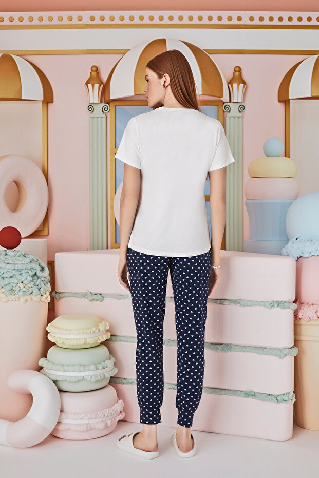 موديل 15510 - طقم بيجامة مريح مطبوع - 3