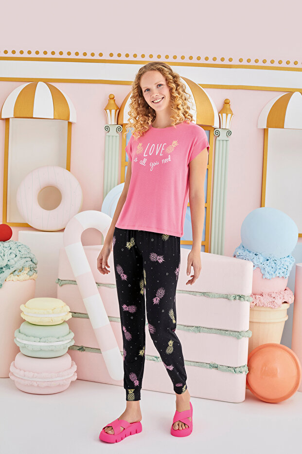 طقم بيجامة مطبوع موديل 15818 - 2