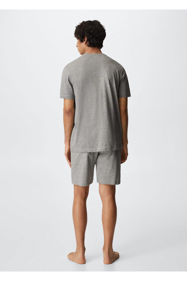 Men's Metal Gray Pajama Set - 9