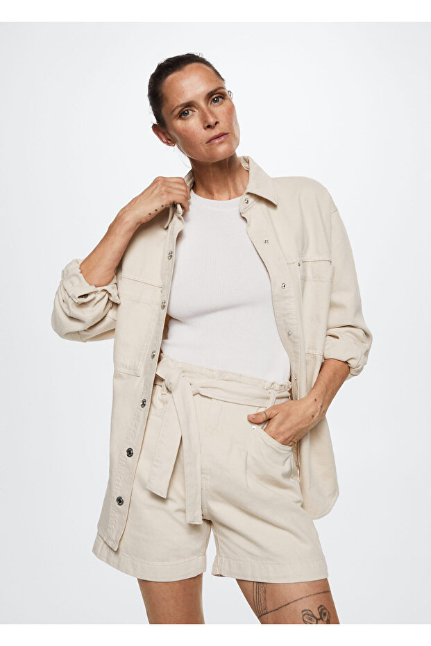 Natürel Kadın Şort 37020079 - 6