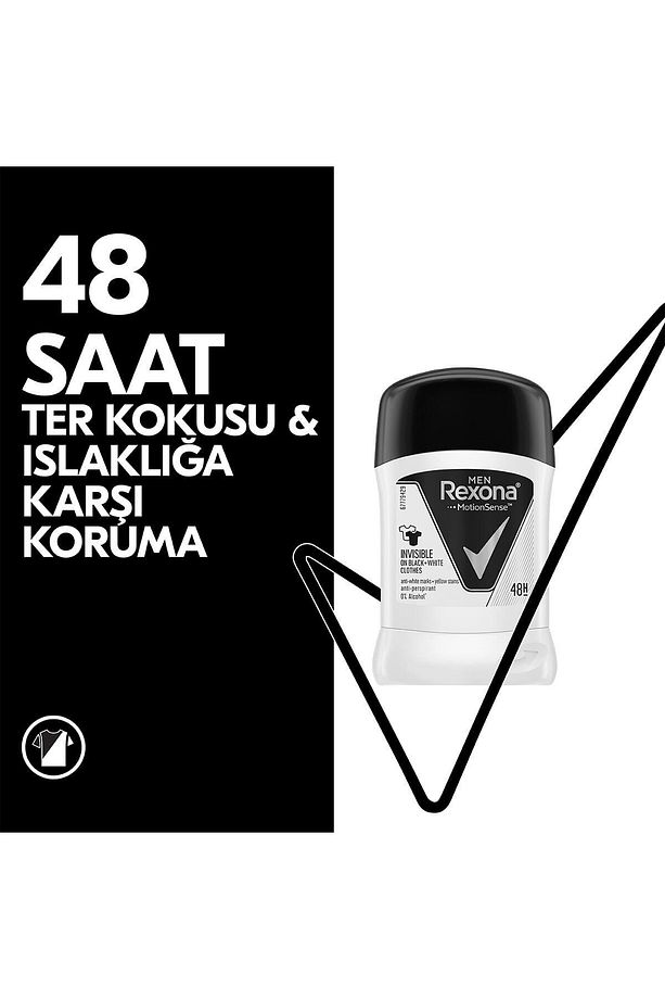 Erkek Deodorant Stick Invisible Black White 50 ml X2 - 3