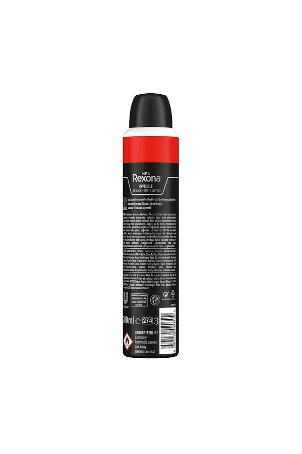 Men Erkek Sprey Deodorant Invisible On Black + White Clothes Avantajlı Boy 200 ml x2 Adet - 7