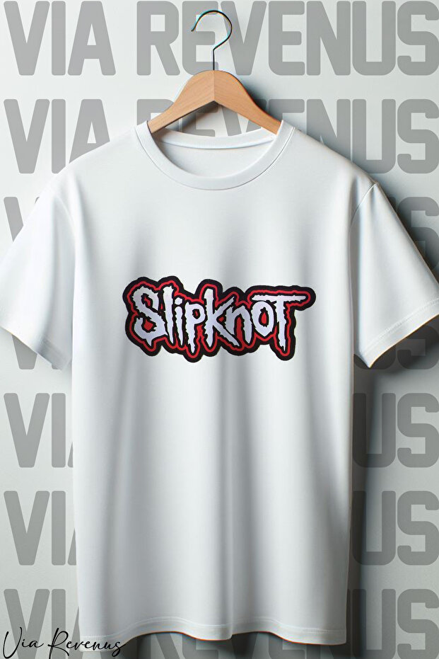 Slipknot Printed White Oversize T-Shirt