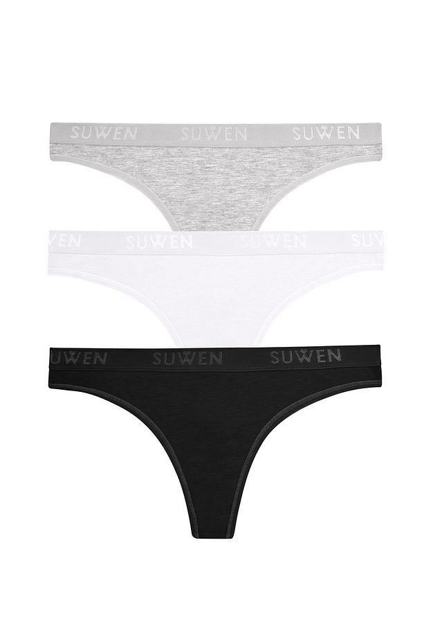 3 lü Pamuklu String Külot - 1