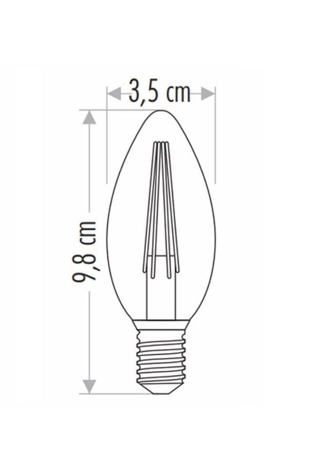 5 ADET 4W LED FİLAMENT BUJİ AMPUL  (GÜNIŞIĞI) - 3