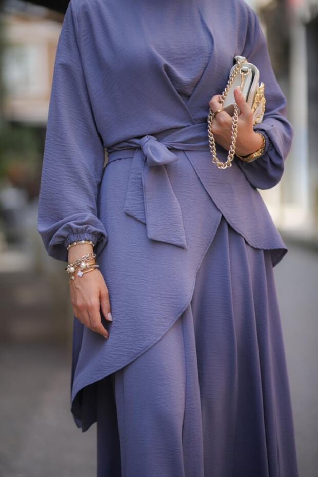 Gray Hijab Adel Set - Model 516 - 4