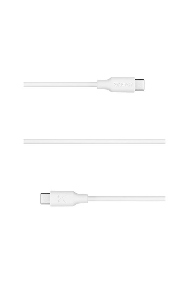 Type-C to Type-C iPhone ve Samsung Modelleri için Hızlı Şarj ve Data Kablosu 40 cm (Beyaz) - 3