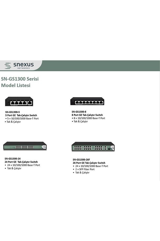 Sn-gs1300-24 24 Port 10/100/1000m Rj45 Gigabit Switch - 2