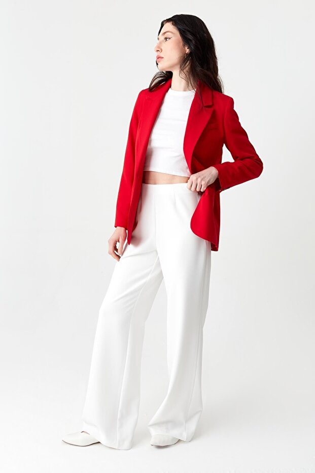 Kadın Kırmızı Blazer Ceket - 6