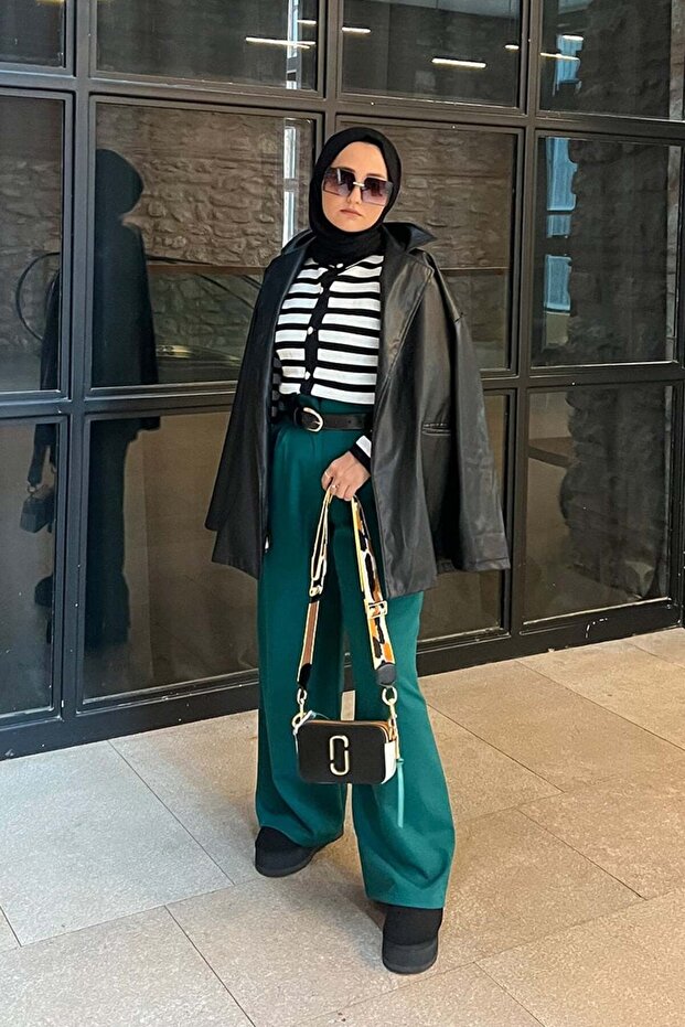 Siyah Deri Ceket - 1