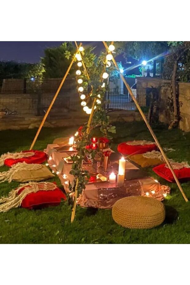 Dekoratif Hasır Puf Minder(EBAT42X12) - 2