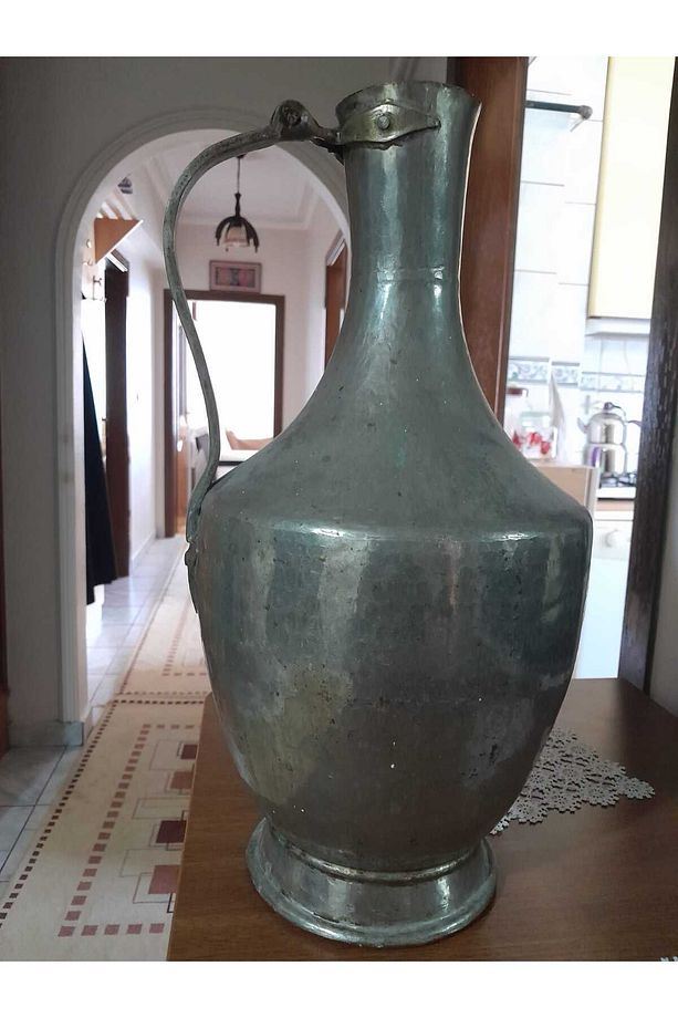 Güğüm 60 yıllık bakır kapaksız gerede işi el yapımı - 1