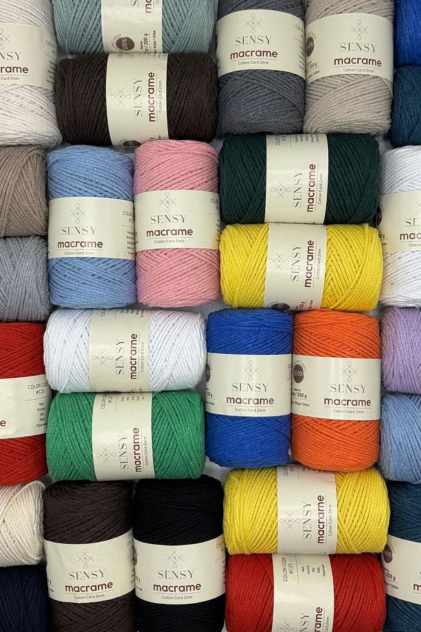Premium Koton Pamuk Makrome İpi Acı Kahve 2mm Cotton Zincir Makrome Çanta İpi Supla İpi Koton İp - 4