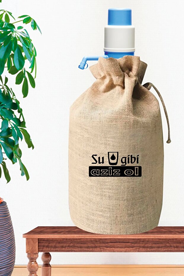 Decorative Water Like Saint Be Printed Jute Fabric Carboy Cover