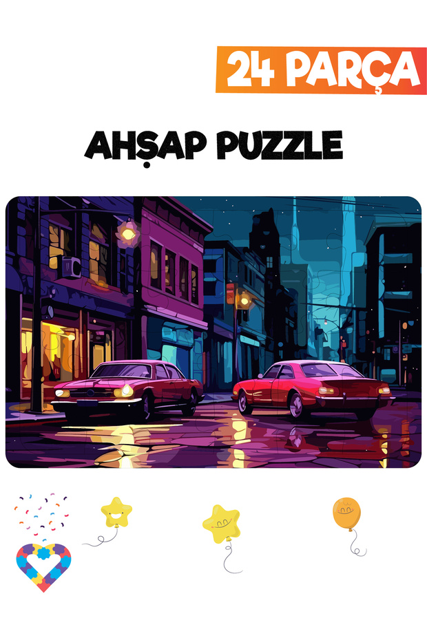 Wooden Kids Puzzle, 24 Pieces