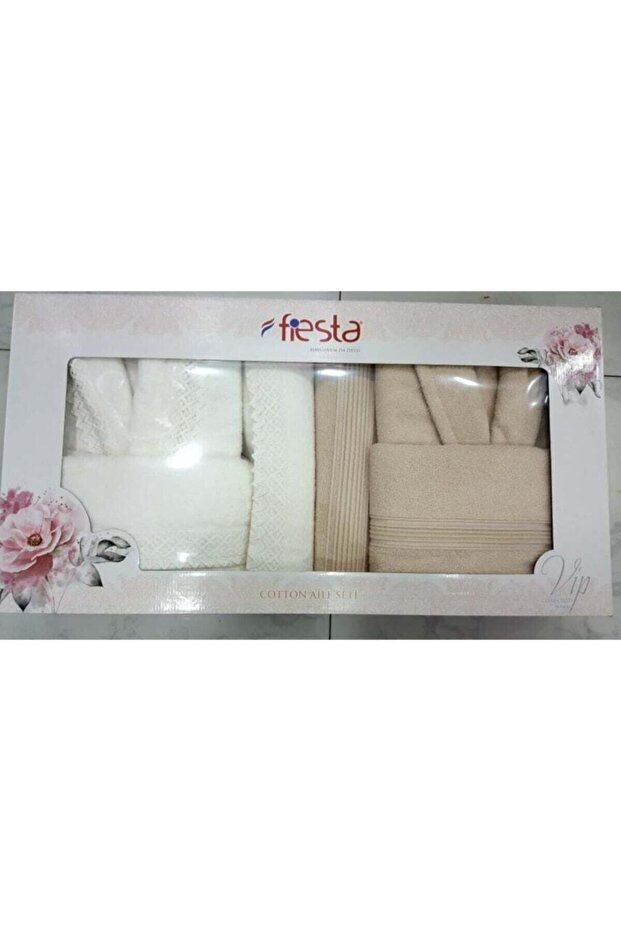 Güpürlü Bukle Bornoz Seti - 2