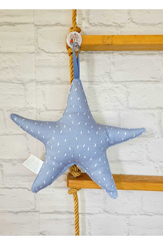Unisex Baby/Kid's Room - Hooded Star Pattern, Padded Blue Companion Sleeping-Game Back