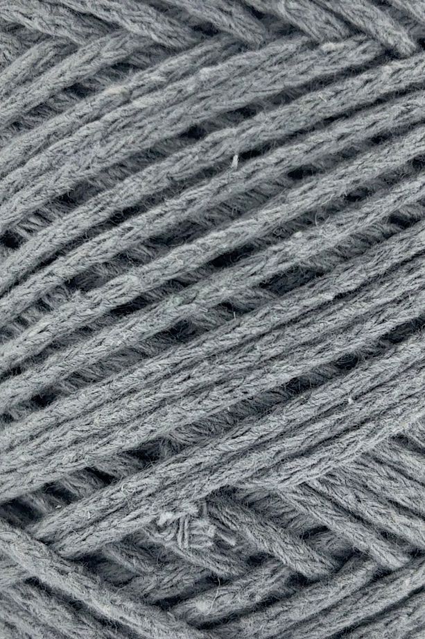 Premium Koton Pamuk Makrome İpi 2mm Cotton Zincir Makrome Çanta İpi Supla İpi Koton İp Açık Gri - 2