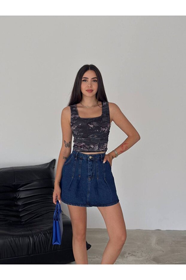 تنورة جينز كوليت صغيرة - 1