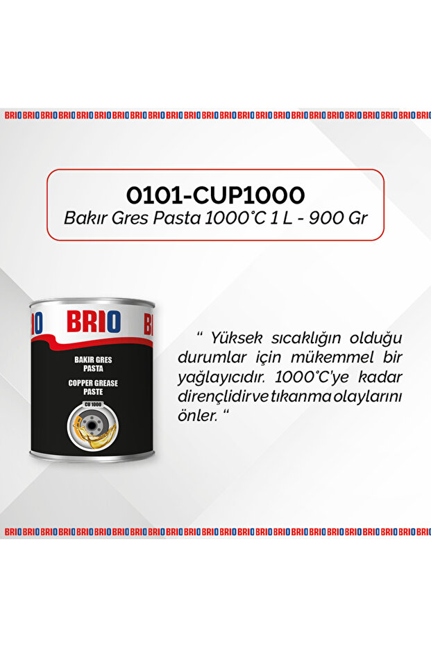 Bakır Gres Pasta 1000°c 1 L - 900 gr - 2