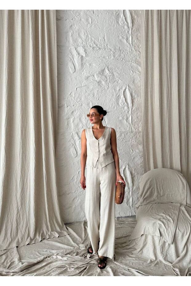 Lan set - ženske pantalone i Prsluk set - 2