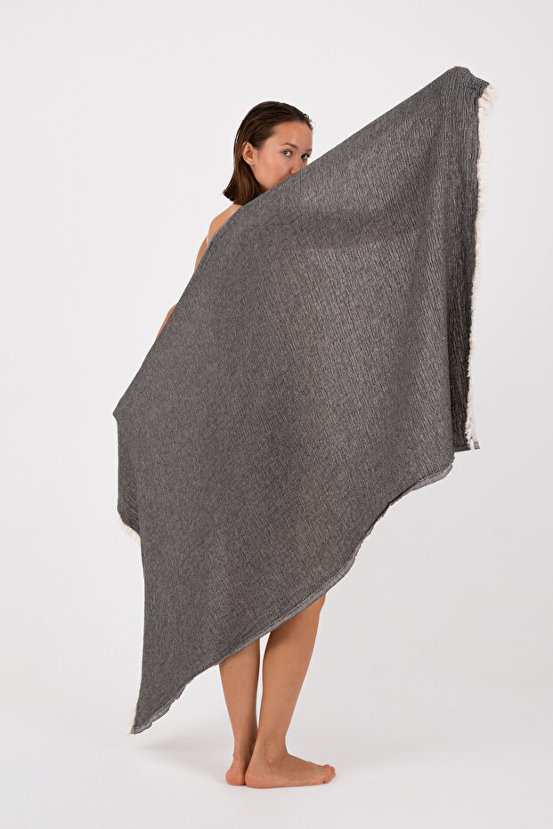 Muslin Peshtemal Beach Towel, 90X180Cm, Cotton, Washed Soft Peshtemal - Muslin