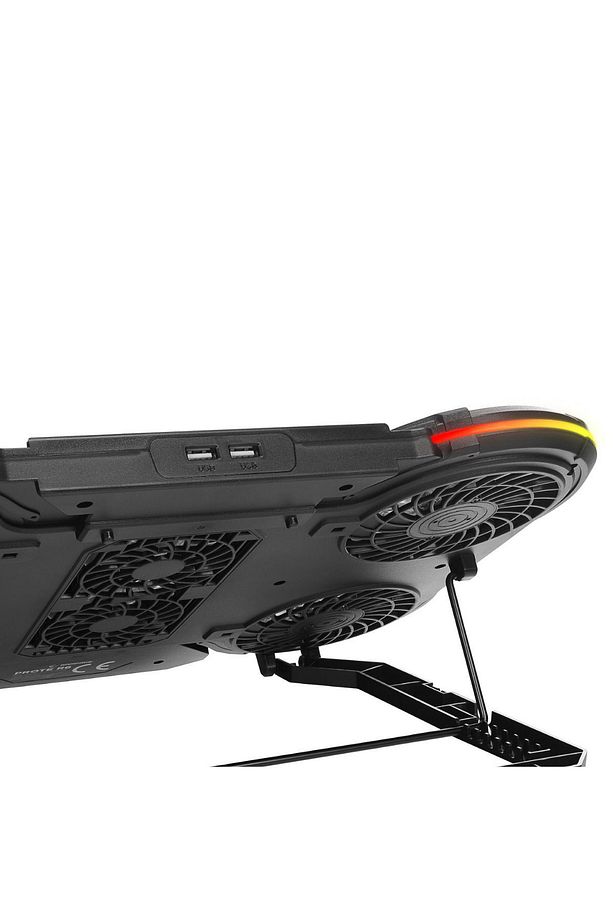 PROTE R6 RGB Işıklı 6 Fanlı Telefon Standlı Usb Çoklayıcılı Yükseklik Ayarlı Notebook Soğutucu Stand - 8