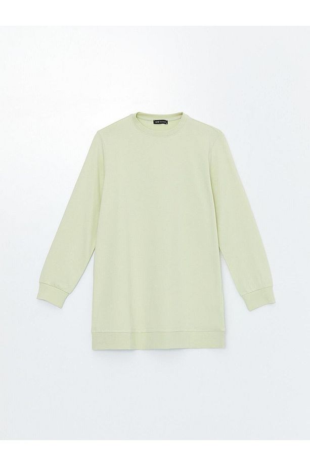 LCW Modest Kadın Bisiklet Yaka Düz Sweatshirt Tunik - 6
