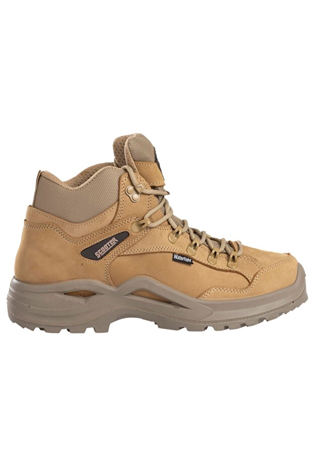 Waterproof Leather Beige Men's Outdoor Boots M1210Cbj