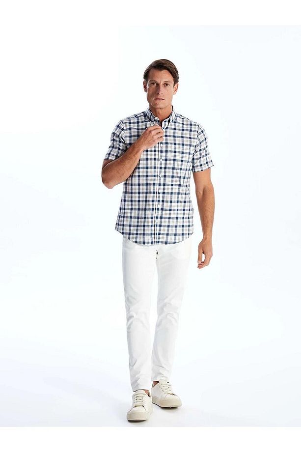 LCWAIKIKI Classic Regular Fit Uzun Kollu Ekose Poplin Erkek Gömlek - 3