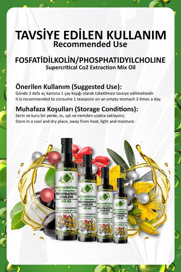 Fosfatidilkolin Süperkritik Mix Yağı 250 ml (PHOSPHATİDYLCHOLİNE SUPERCRİTİCAL MİX OİL) - 5