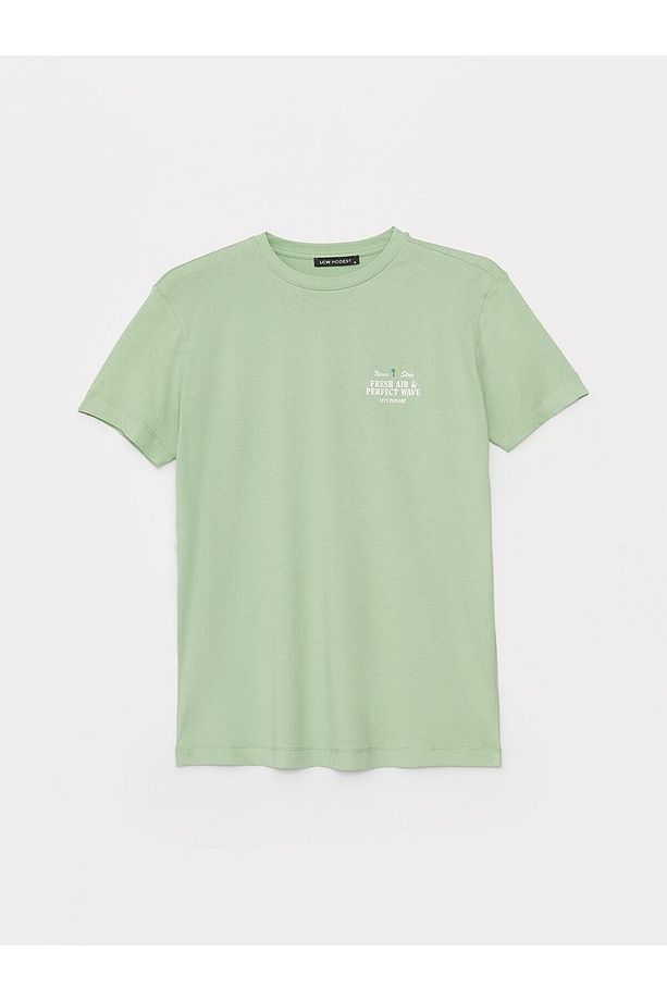 LCW Modest Bisiklet Yaka Baskılı Kısa Kollu Oversize Kadın Tunik - 6