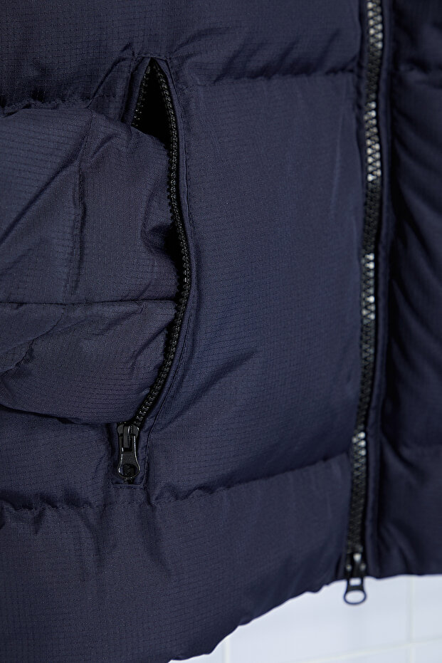 Oversize bunda Navy Blue Puffer - Ribstop, TMNAW25MO00009 - 7