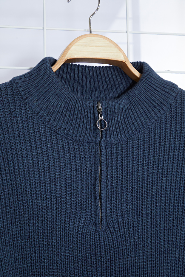 Indigo Casual Regular Yarım Balıkçı Yaka Düz Triko Kazak TMNAW22KZ1908 - 7